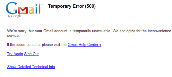 gmail outage