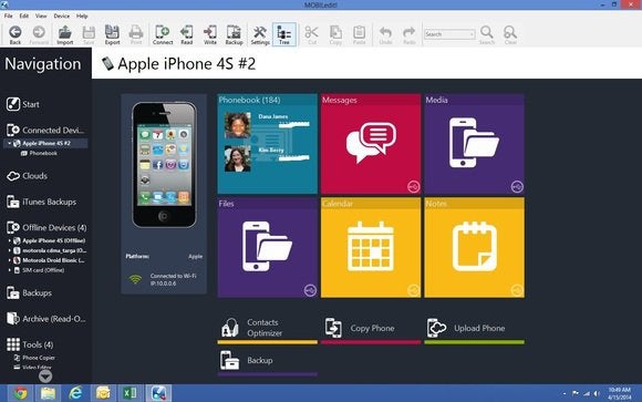 mobiledit interface