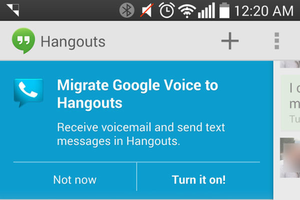 google voice hangouts