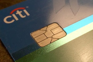 Citibank credit card with an EMV chip