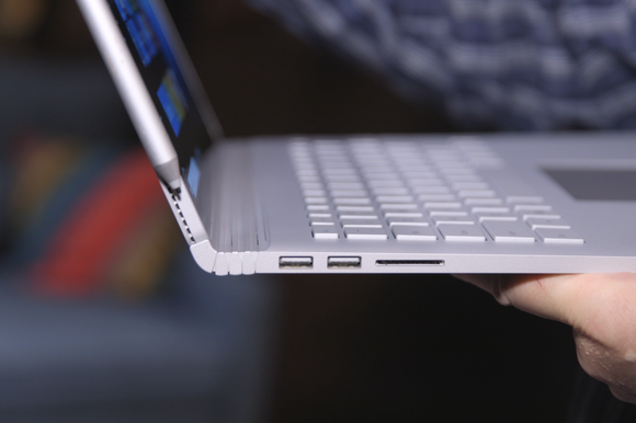 microsoft surface book detail left side ports surface pen