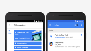 Google Calendar and Google Inbox reminders