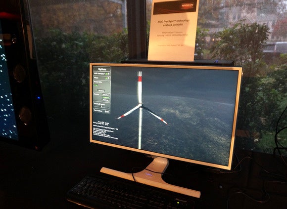 FreeSync technology being demonstrated.