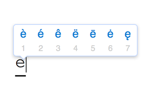 apple keyboard diacritical remarks