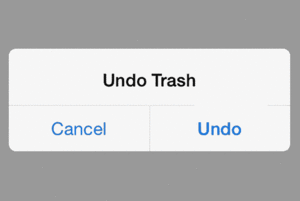 undo trash ios