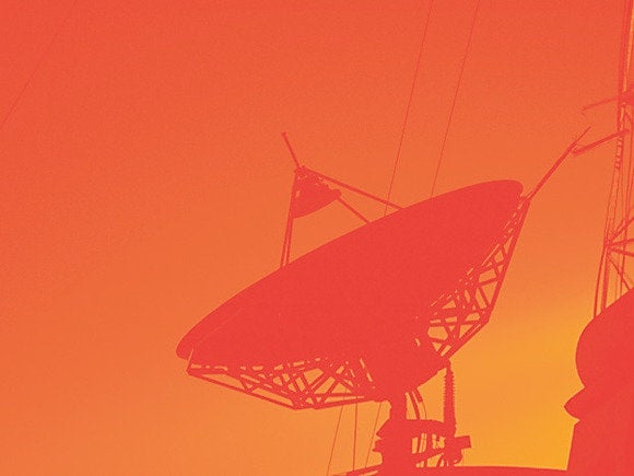 satellite dish red cellular